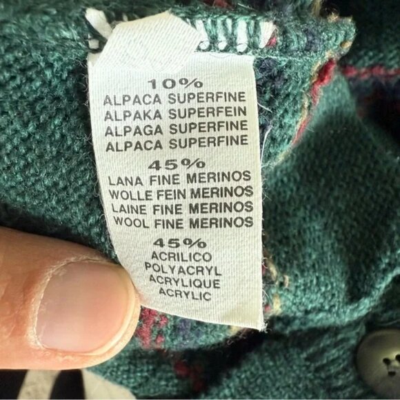 Giramondo Alpaca/Merino Wool/Polyester blend vintage cardigan. - Picture 5 of 5